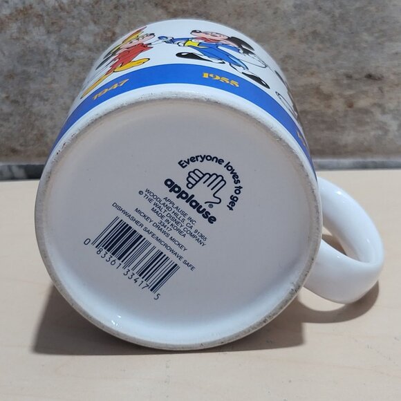 Vintage Mickey Mouse Coffee Mug Applause Mickey Mouse Through The Ages 1928-1990 - Picture 5 of 9
